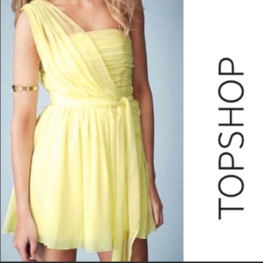 TopShop by Kate Moss yellow Grecian style dress